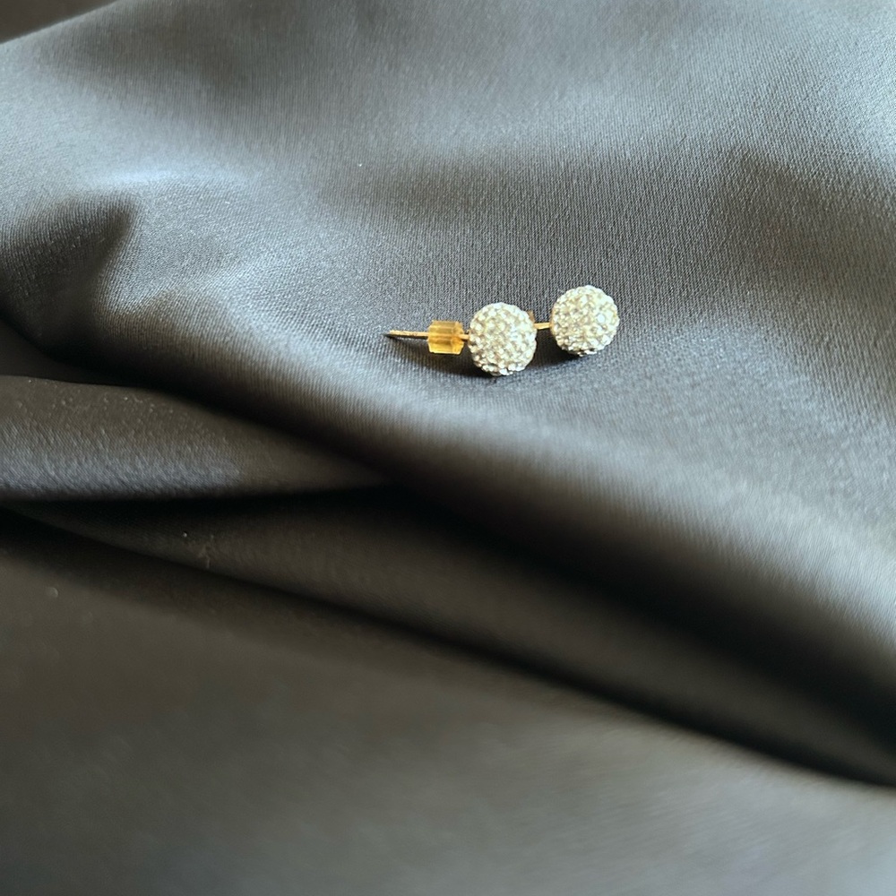 Gold and Silver Stud Earrings